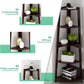 5 Tier Corner Shelf – Modern Wall Corner Storage Rack Plant Stand Small Bookshelf - Freestanding Ladder Shelf Display Organizer for Living Room, Kitchen, Home Office, Small Space (Coffee)