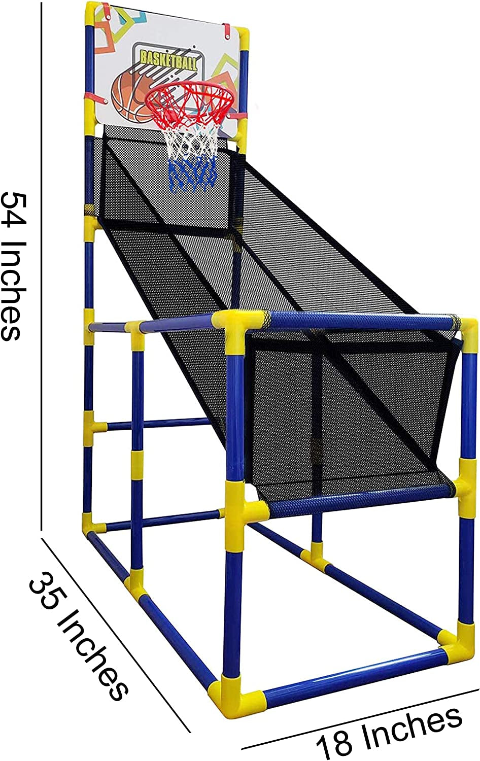 Kids Basketball Hoop Arcade Game, with 4 Balls - Mini Indoor Toy Basketball Shooting System, for Toddlers and Children and Fun for All Ages - Kids Toys Sports Game for Boys and Girls Ages 2-15