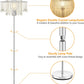 Double-Layer Lampshade Crystal Floor Lamp for Bedroom Modern Floor Lamp for Living Room,Elegant Standing Lamp,61.57" Tall Pole Lamp,Suitable for Bedroom,Living Room,Office,6W LED Bulb Included,Silver