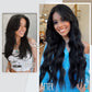 Black Hair Extension for Women Natural Synthetic Clip in Hair Extensions 4PCS Thick Hairpieces Double Weft