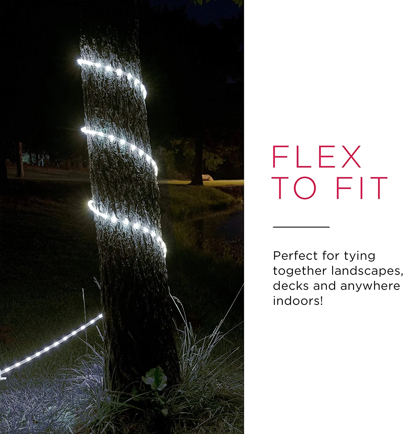 Ultrapro Escape LED Rope Lights, Cool White 5000K, Indoor or Outdoor, 25Ft, Linkable, Perfect for Deck, Garden, Patio, Landscape Lighting, Camping, Bedroom Décor, Waterproof, String Lights, 54843