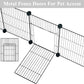 DIY Small Animal Playpen, Pet Playpen, Rabbit Cage, Guinea Pig Cages, Puppy Playpen, Kitten Playpen | Indoor & Outdoor Portable Metal Wire Yard Fence (12 Metal Panels + 12 Plastic Panels)