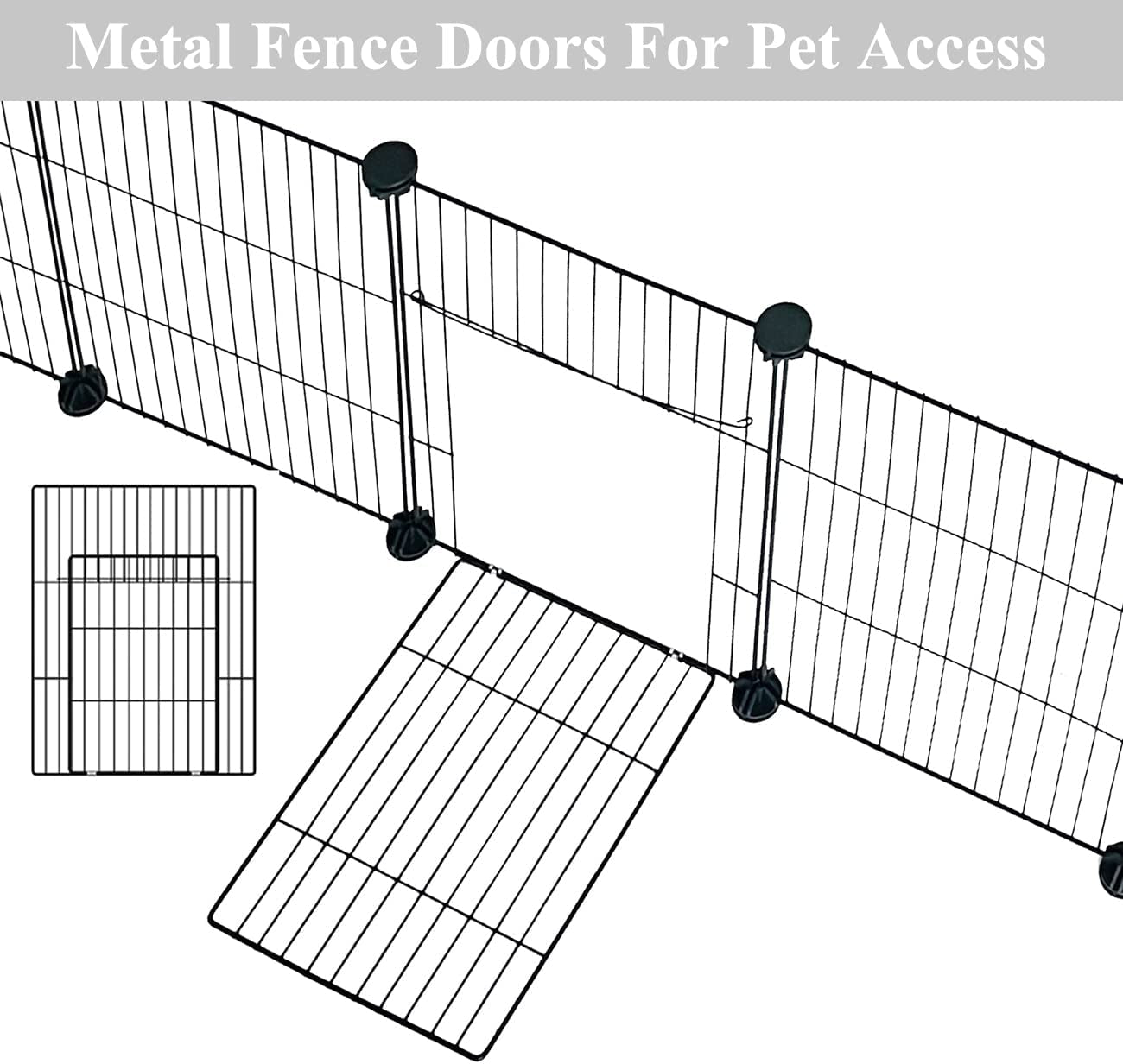 DIY Small Animal Playpen, Pet Playpen, Rabbit Cage, Guinea Pig Cages, Puppy Playpen, Kitten Playpen | Indoor & Outdoor Portable Metal Wire Yard Fence (12 Metal Panels + 12 Plastic Panels)