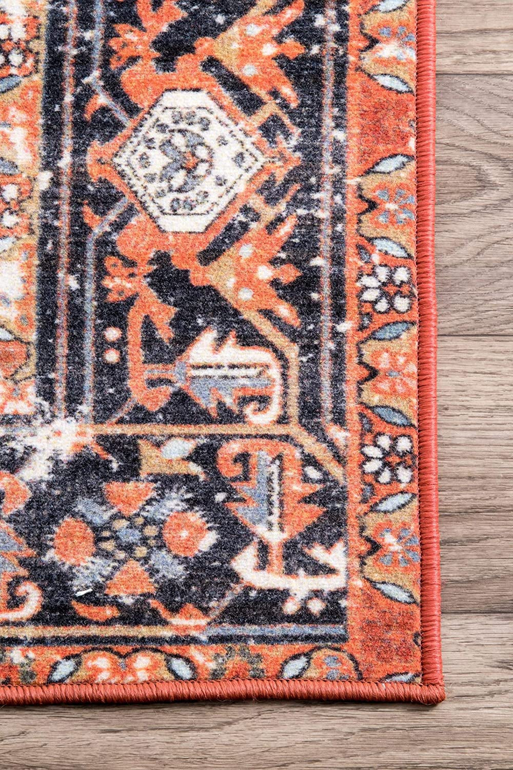 Florence Vintage Persian Runner Rug, 2' 8" X 8', Rust Red