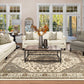 SUPERIOR Glendale Traditional Floral Medallion Polypropylene Indoor Area Rug with Jute Backing, 4' X 6', Green