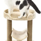Top Platform Cat Tree with Scratching Post - 18 X 14 X 22 Inches, Beige