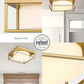 LED Ceiling Light,  12” 24W 950Lumens Square Flush Mount Ceiling Light Fixture, Dimmable 3000K, Gold Finish with Frosted Glass, Modern Ceiling Lamp for Bedroom, Kitchen, Hallway, 6870LFM-GD