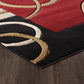 Area Rug Modern 5X7 Dark Red Soft Hand Carved Contemporary Floor Carpet with Premium Fluffy Texture for Indoor Living Dining Room and Bedroom Area.