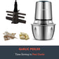 Electric Food Chopper,  Small Food Processor with Garlic Peeler and 4 Titanium Coating Blades, 5 Cup Stainless Steel Bowl for Fruit Vegetable Nuts Onion Meat Salad Chopper