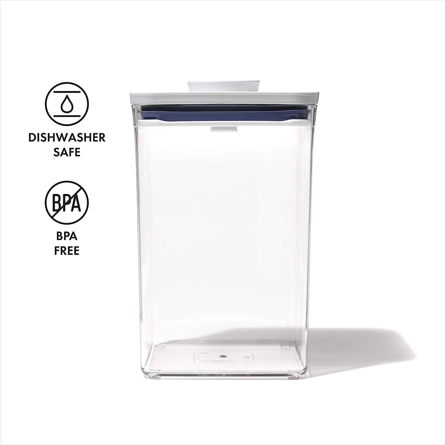 Good Grips POP Container – Airtight 4.4 Qt for Flour and More Food Storage, Square, Clear