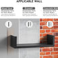 Floating Shelves U-Shaped, Wall Shelf 3 Sizes, Black Floating Shelves for Bathroom/Bedroom/Living Room/Kitchen - AMFS13-B
