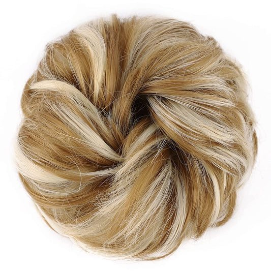 1PCS Messy Hair Bun Hair Scrunchies Extension Curly Wavy Messy Synthetic Chignon for Women Updo Hairpiece