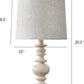 Tradition 20.5'' Rustic Table Lamp Set of 2 for Living Room Farmhouse Bedside Desk Lamps Bedroom Nightstand Vintage Lamps Linen Washed