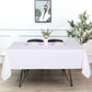 Rectangle Tablecloth - 60 X 102 Inch - Stain and Wrinkle Resistant Washable Polyester Table Cloth, Decorative Fabric Table Cover for Dining Table, Buffet Parties and Camping, White