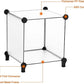 Closet Organizer, 12-Cube Closet Organizers and Storage, Portable Closet Storage Shelves, Clothing Storage for Kids, Closet, Bedroom, Bathroom, Office (11.8X11.8X11.8 Inch), Transparent