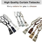 4 Pack Curtain Hand-Woven Tiebacks Crystal Holdbacks Home Decorative Tassels (Golden, 4 Pack)