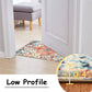 Bohemian Floral Medallion Area Rug - 2X4 Oriental Distressed Hallyway Runner Rug Doormat Faux Wool Non-Slip Bath Mat Washable Low-Pile Carpet for Kitchen Laundry Room(2 X 4, Orange Medallion)