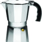 B120-42V Aluminum Espresso Stovetop Coffeemaker 3-Cup, Silver