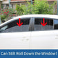 Ovege Car Window Shade -Car Side Window Sun Shade Car Curtain Pleated Silky UV Protection Privacy Baby Suction Magnetic (Black-Opaque, Front&Back 4Pcs)