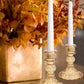 Taper Candle Holder Set of 6, Glass Taper Candle Holder, Candle Stand, Gold Candle Holder for Christmas, Wedding, Birthday, Candlelight Dinners, Fall Decor, Thanksgiving Day, Valentine'S Day