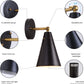 Modern Black Wall Sconces Lighting, 2 Pack Gold Rustic Wall Sconce Fixture Farmhouse Wall Lamp Simplicity Bronze Finish Arm Swing Industrial Wall Lights for Bedroom,Living Room,Reading,Kitchen