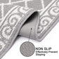 Moroccan Geometric Textured Runner Rug Kitchen Rugs with Non-Slip Backing Machine Washable Durable for Hallway Living Room Laundry (Grey, 20"X60")