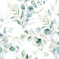 93042 Peel and Stick Wallpaper Green/White Eucalyptus Leaf Floral Wall Mural Home Nursery Boho Decor 17.7In X 32.8Ft