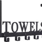 Over the Door Hooks, Towel Holder for Bathroom, Door Mount Towel Rack Towel Hooks for Bedroom Kitchen Pool Beach Towels Bathrobe Wall Mount Hang on the Door Cabinet Cupboard Metal Sandblasted (Black)
