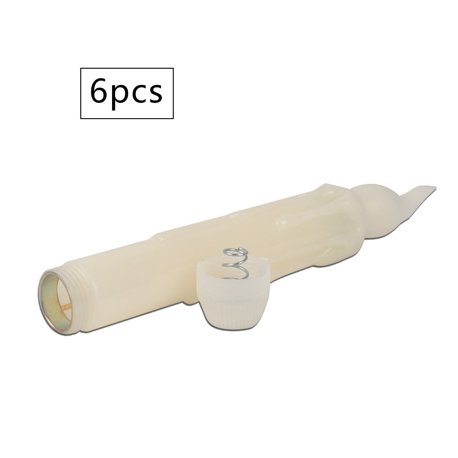 6Pcs 6.7'' Flickering Battery Operated Candlesticks Window LED Flameless Candles
