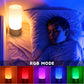 Touch Lamp, Lamp for Bedroom, 3-Level Brightness Warm White Light, RGB Colorful Mode for Fun, as a Gift for Christmas