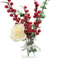 , 20 Pack Red Berries Stems for Christmas Tree Decorations Crafts Holiday and Home Decor