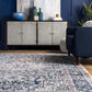 Lilah Medallion Vintage Area Rug, 5' X 7' 5", Blue