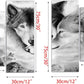 Black and White Wolf Beast Print Wall Art Décor, Wolves Embrace Hugging Staring Wall Décor Art Canvas Print Poster, Human and Nature Animal Pictures Paintings Wall Murals without Frame (Black&White2)