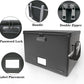 File Box with Lock, Fireproof Document Box, File Storage Organizer,Waterproof File Box Filing Box with Handle,Portable Home Office Safe Box for Hanging Letter/Legal,Black(15.35×12.2×10.2 Inch)