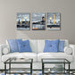 Family Bedroom Wall Decor Canvas Wall Art for Living Room Modern Wall Decorations for Bathroom Night View Paintings Kitchen Canvas Art Hang Pictures Artwork Home Decoration 3 Pieces