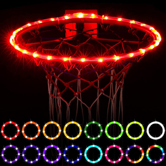 LED Basketball Hoop Lights, Remote Control Basketball Rim LED Light, 16 Color Change by Yourself, Waterproof，Super Bright to Play at Night Outdoors,Good Gift for Kids