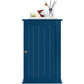 3 Tiers Wall Mounted Storage Cabinet Single Door Store Medicine Foods Cups for Bathroom Kitchen Living Room, Navy Blue
