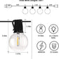 Outdoor String Lights Led 50Ft Patio Lights with 26 G40 Shatterproof Clear Bulbs, 2700K Globe Hanging Lights for Backyard, Porch, Balcony, Hanging Lights for Birthday Party