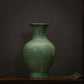 Chinese Ceramic Art Handmade Antique Ice Crack Glaze Vases Big China Porcelain Flower Bottle Vase for Home Decoration(Green)