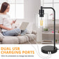 2-Pack Industrial Touch Control Table Lamp, 3 Way Dimmable 2 USB Charging Ports Bedside Nightstand Reading Lamp with Clear Glass Shade, 6W 2700K LED Bulb for Bedroom, Living Room