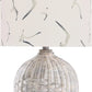 L13867DSAM Rattan, Natural with Wash, White, Seagull Print Table Lamp