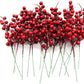 , 20 Pack Red Berries Stems for Christmas Tree Decorations Crafts Holiday and Home Decor