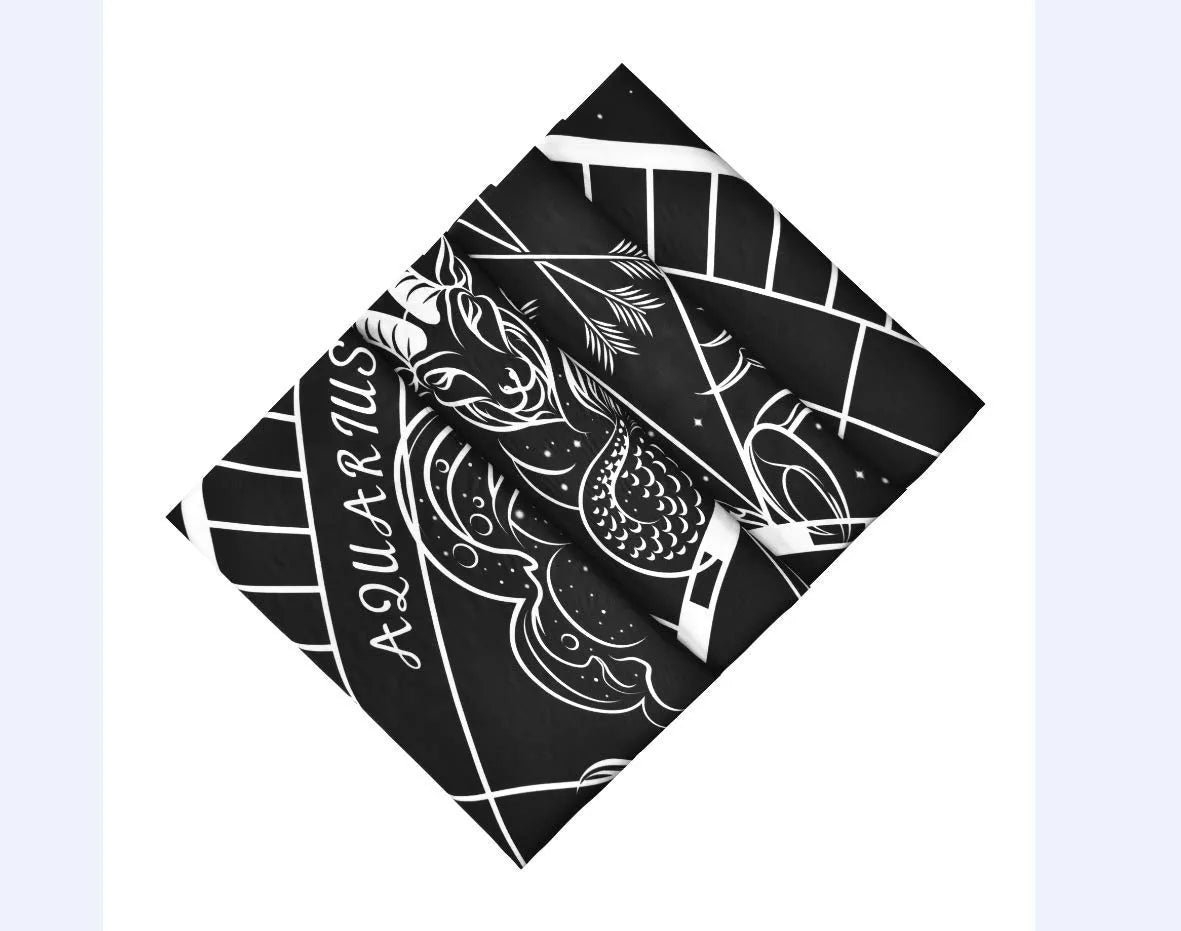 12 Constellation Tapestry Moon Star Sun Celestial Tapestry Black and White Tarot Tapestries Hippie Boho Tapestry for Room(59.1 X 59.1 Inches)
