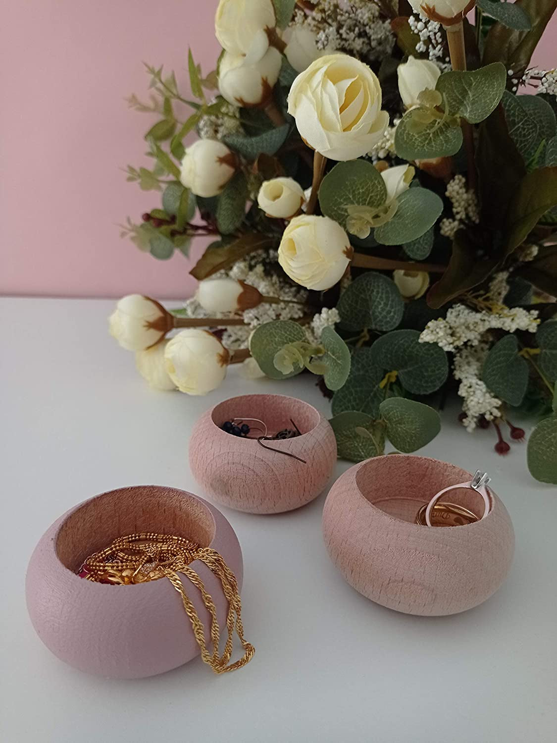 Wood Candle Holders for Votives and Tea Lights Candles Set of 6. Dining and Wedding Table Centerpieces for Receptions or Home Decor, İdeal for Handmade Shower Favors & Housewarming Gift