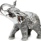 Feng Shui 5.5"(L) Silver Elephant Wealth Lucky Figurine Home Decor Housewarming Gift Idea (G16653) ~ We Pay Your Sales Tax