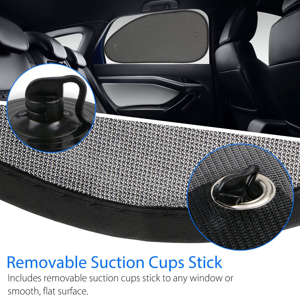 2Pcs Car Rear Side Window Sun Visor, Car Front Window Shade, Baby Window Sun Shades, Sun Glare UV Rays Protection, Mesh Back Window Visor Fit for Vehicle, Truck, SUV, Auto