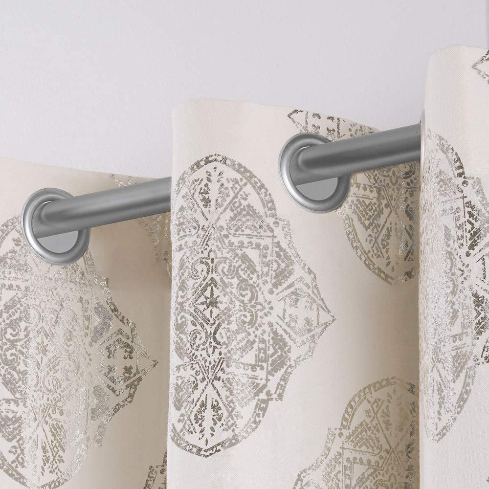 - EH8246-01 2-96G Augustus Metallic Grommet Top Panel Pair, 54X96, Off-White, 2 Piece