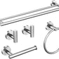 5 Piece Brushed Nickel Bathroom Hardware Set, Includes 24 Inch Double Towel Bar, Modern Bathroom Accessories Kit