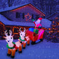 8 Ft Inflatable Christmas Reindeer Pull the Sleigh Take Santa Claus Xmas Decoration for Yard Lawn Garden Home Party Indoor Outdoor