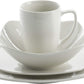 Gibson Home Zen Buffet Porcelain Dinnerware Set, Service for 4 (16Pcs), White (Square)
